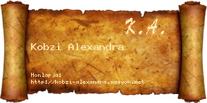 Kobzi Alexandra névjegykártya
